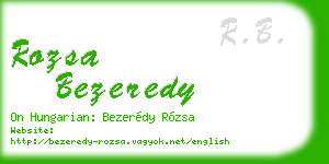 rozsa bezeredy business card